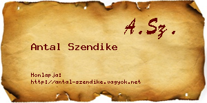 Antal Szendike névjegykártya
